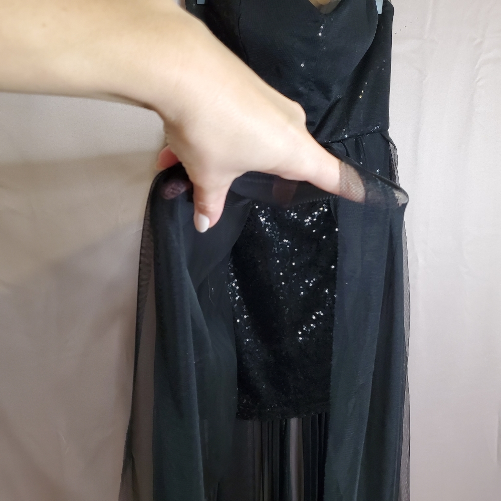 BCBG Max Azria High-Low Sequin and Tulle Dress - Picture 8 of 9